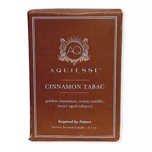 Aquiesse Luxury Scented Candle Cinnamon Tabac Inspired by Nature, 6.5 oz